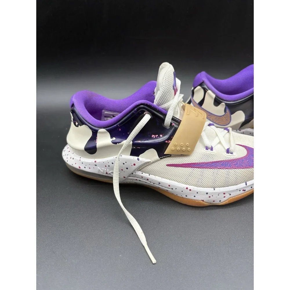 Nike KD 7 PB&J Basketball Shoes Youth 5Y White Purple Good Jelly Drip 669942-155